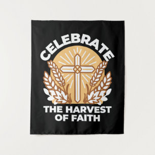 Celebrate Faith with Harvest – Inspirational Art Tapestry