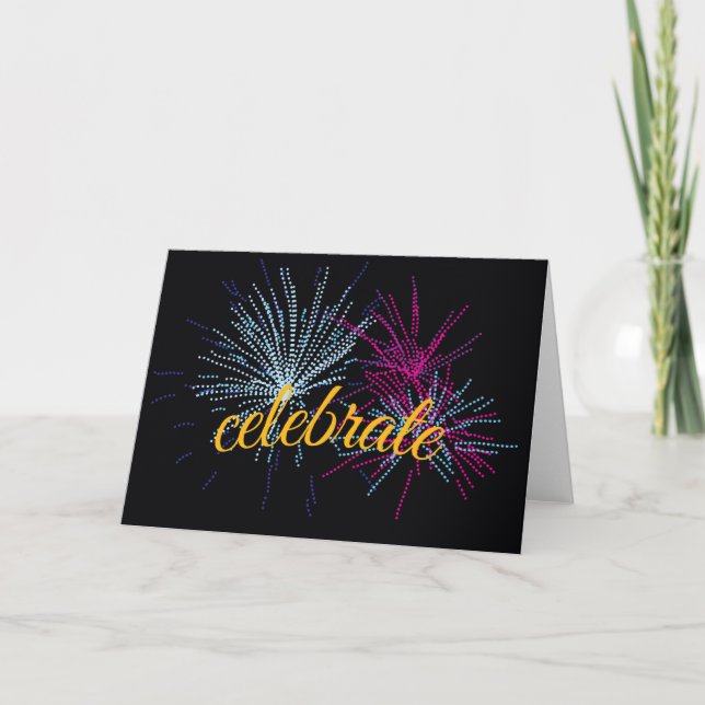 Celebrate Fireworks Card (Front)