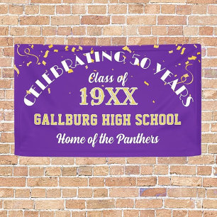 Celebrate! Fun 50th Class Reunion Party banner
