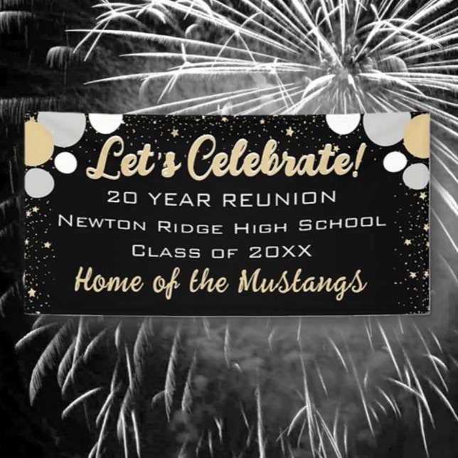Celebrate! Fun Confetti Class Reunion banner (Creator Uploaded)