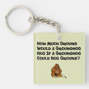 Celebrate Groundhog Day Keychain