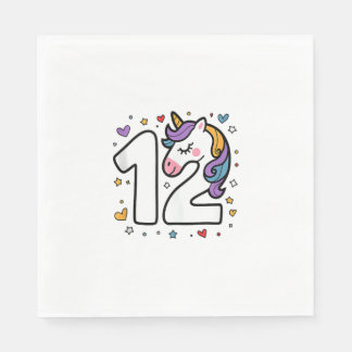 Celebrate Happy 12 Year's Birthday Party For Girl  Napkin