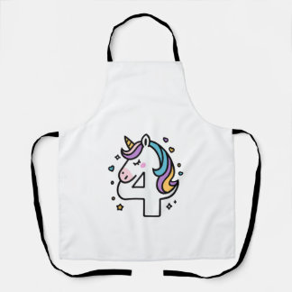 Celebrate Happy 4 Years Old Birthday Party For Gir Apron