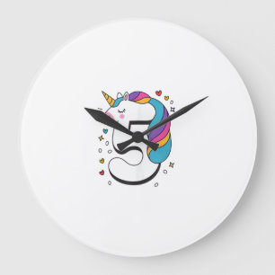 Celebrate Happy 5 Years Old Birthday Party For Gir Large Clock