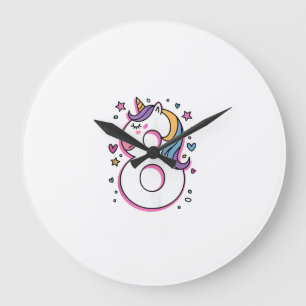 Celebrate Happy 8 Years Old Birthday Party For Gir Large Clock
