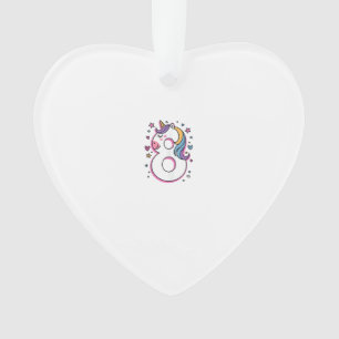 Celebrate Happy 8 Years Old Birthday Party For Gir Ornament