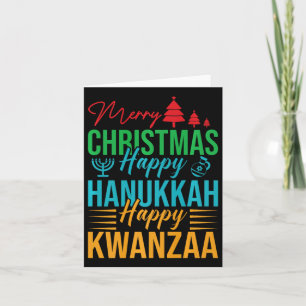 Celebrate Happy Merry Christmas Happy Hanukkah Hap Card