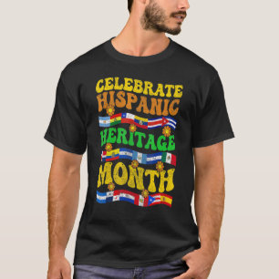 Celebrate Hispanic Heritage Month Shirt, Groovy Pr T-Shirt