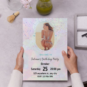 Celebrate in Style! Pastel Modern for Girls Invitation