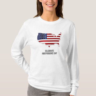 Celebrate Independence Day USA Flag T-Shirt