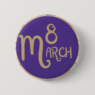 Celebrate international women's day 8th March 2025 2 Inch Round Button