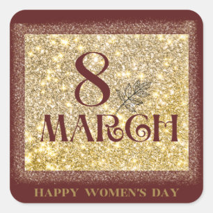 Celebrate international women's day 8th March 2025 Square Sticker