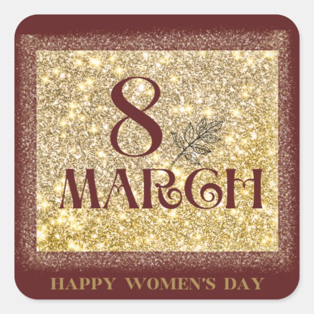 Celebrate international women's day 8th March 2025 Square Sticker (Front)
