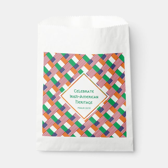 CELEBRATE IRISH-AMERICAN HERITAGE Custom Christian Favour Bag (Front)