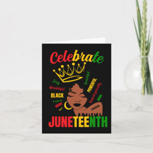 Celebrate Juneteenth 1865 Black History Month Wome Card
