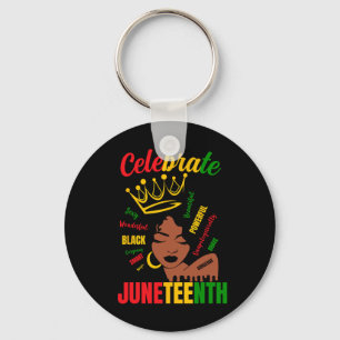 Celebrate Juneteenth 1865 Black History Month Wome Keychain