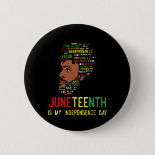 Celebrate Juneteenth Independence Day Black Men Fa 2 Inch Round Button