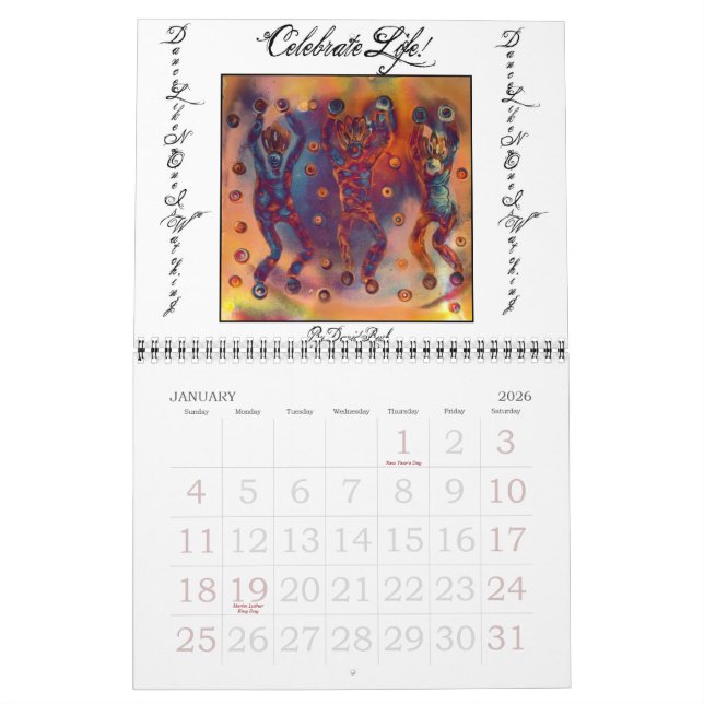 Celebrate Life calander Calendar (Jan 2026)