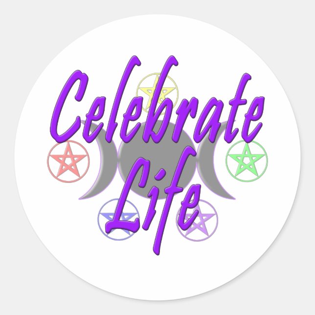 Celebrate Life Classic Round Sticker (Front)