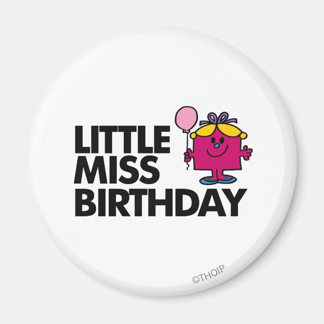 Celebrate Little Miss Birthday Magnet (Front)