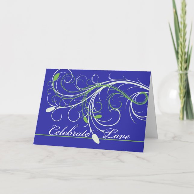 Celebrate Love, Congratulations on Wedding Wishes Card (Front)