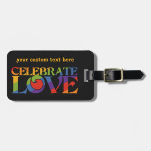 Celebrate Love custom luggage tag