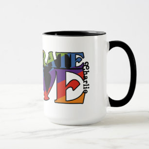 Celebrate Love custom mugs