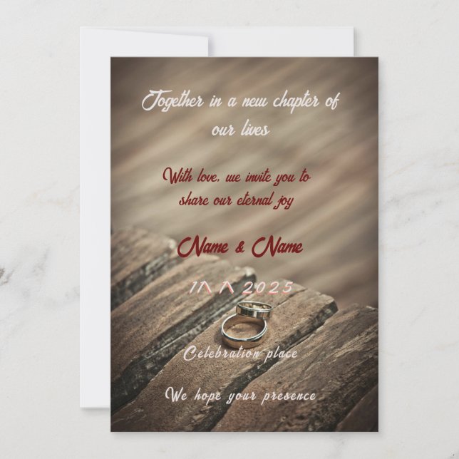"Celebrate Love: Elegant  Wedding Invitation  (Front)