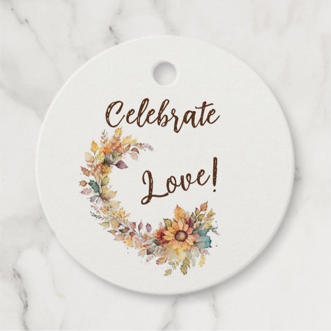Celebrate Love Favour Tags (Front)