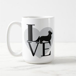 Celebrate Love for Corgis Playful Bold Typography  Coffee Mug