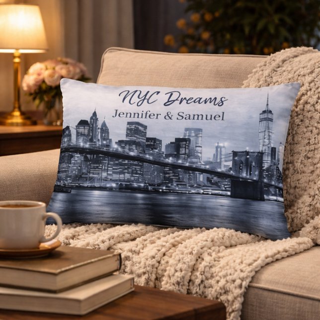 Celebrate Love NYC Skyline  Accent Pillow (Creator Uploaded)