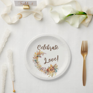 Celebrate Love Paper Plate