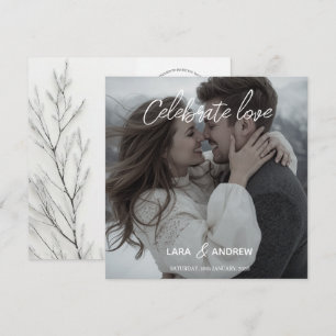 Celebrate Love Personalized Simple Modern wedding Save The Date