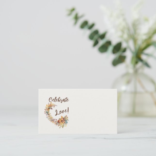 Celebrate Love Place Card (Standing Front)