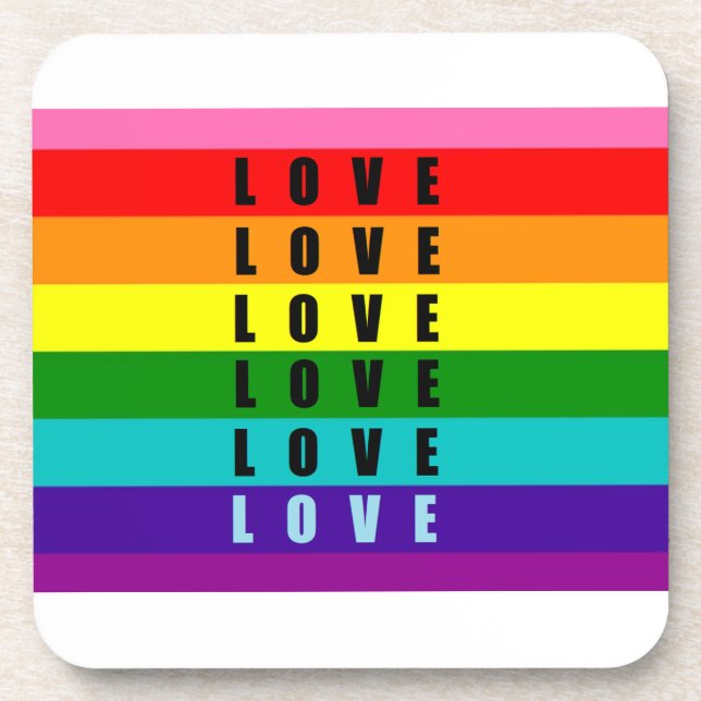 Celebrate love, pride, and authenticity  coaster (Front)