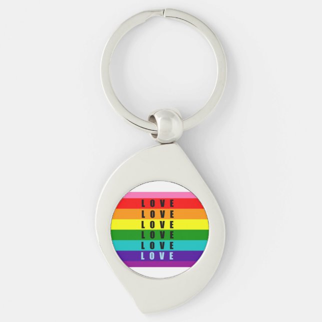 Celebrate love, pride, and authenticity  keychain (Front)