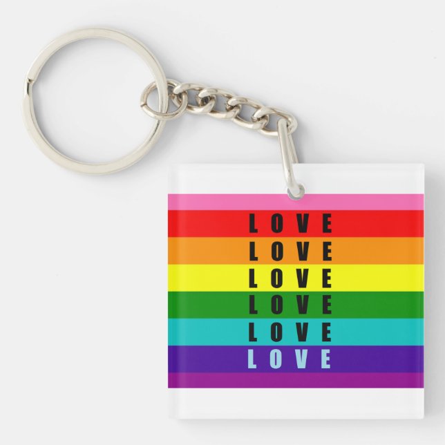 Celebrate love, pride, and authenticity  keychain (Front)