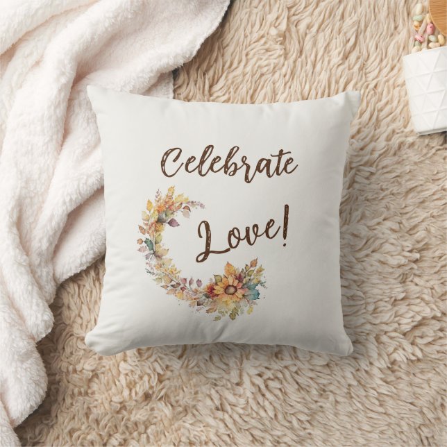Celebrate Love Throw Pillow (Blanket)