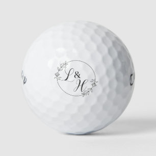 Celebrate Love Wedding Monogram Customizable Favou Golf Balls