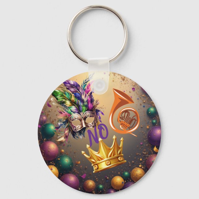 Celebrate Mardie Gras by Sommer Hamilton Keychain (Front)