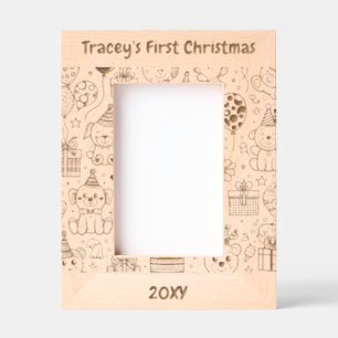 Celebrate Memorable First Christmas Personalized  Etched Frames