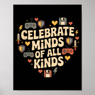 Celebrate Minds of All Kinds Autism Inclusion SPED Poster
