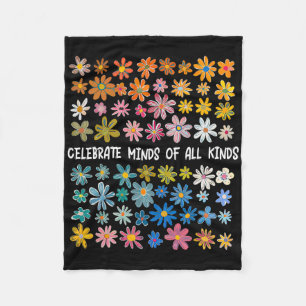 Celebrate Minds Of All Kinds Fleece Blanket
