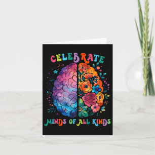 Celebrate Minds Of All Kinds Mental Health Autism Card