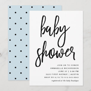 Celebrate   Modern Typography Baby Shower Invitation