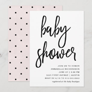 Celebrate   Modern Typography Baby Shower Invitation