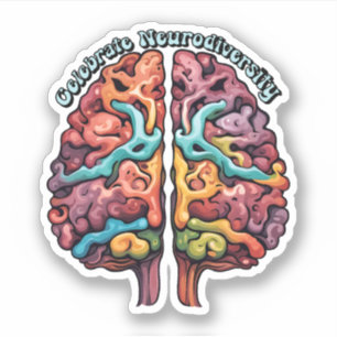 Celebrate Neurodiversity Colorful Brain 