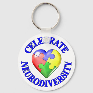 Celebrate Neurodiversity Keychain