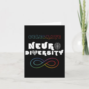 Celebrate Neurodiversity Rainbow Infinity Autism A Card