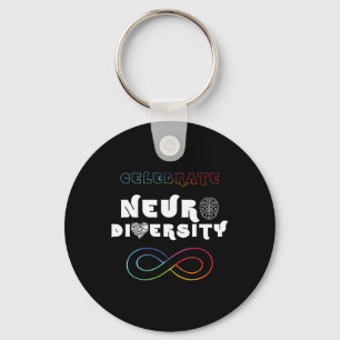 Celebrate Neurodiversity Rainbow Infinity Autism A Keychain